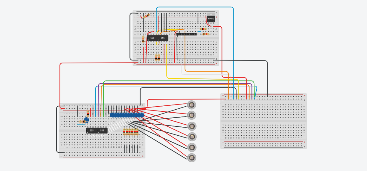 TinkerCAD electronics layout